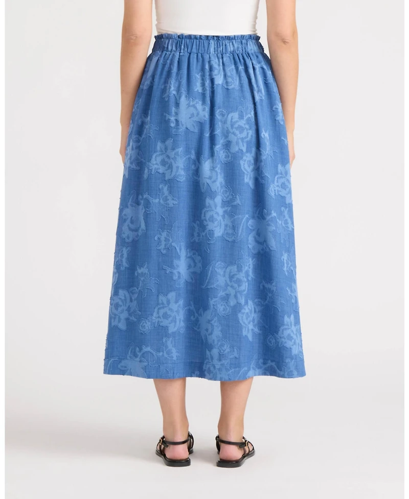 Ellen Tracy Women's Pull-On Maxi Skirt with Side Pockets