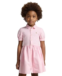 Polo Ralph Lauren Girls' 2T-6X Cotton Oxford Shirtdress