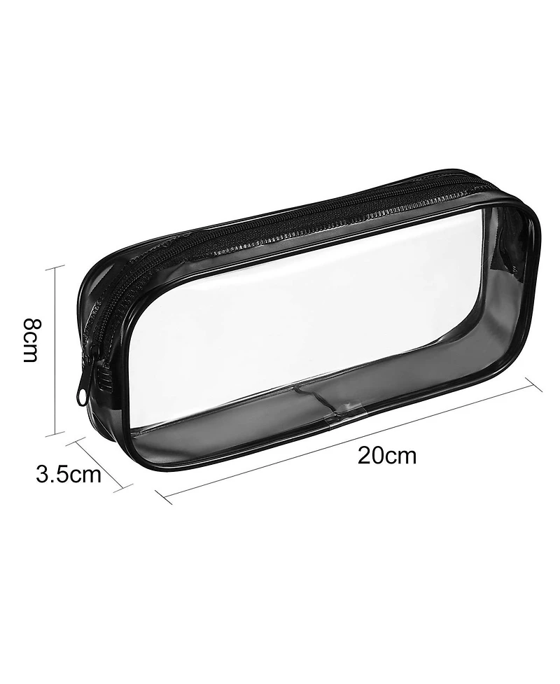 Gnuadz 4 pieces Clear Pvc Zipper Pouch Travel Makeup Bag