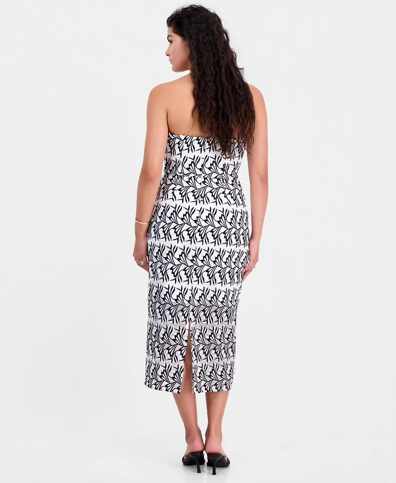 Sam Edelman Women's Strapless Straight-Neck Midi Dress