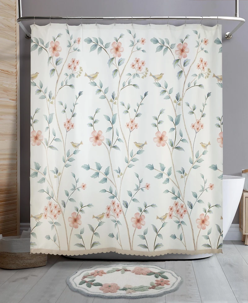 Avanti Pretty Birds Shower Curtain, 72" x 72"