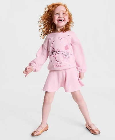 Disney Girls' 2T-6X Snoopy Top and Skort, 2-Piece Set