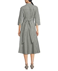 Lands' End Women's Poplin Midi Wrap Front Dress