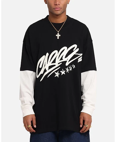 Carre Men's Graffiti Layered Long Sleeve T-Shirt