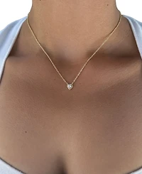 Adornia Cubic Zirconia Halo Heart Necklace