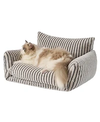 Aronkl Fluffy Plush Cat Bed Double Layer Soft Pet Couch Sofa Nest Comfortable Sleeping Easy Clean For Small Cats Dogs