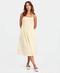 And Now This Petite Smocked Scoop Neck Sleeveless Midi Dress, Macy's Exclusive