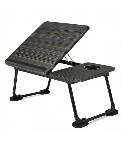 Gnuadz Laptop Desk Bed Couch Portable Stand Foldable Table Tray Cup Holder