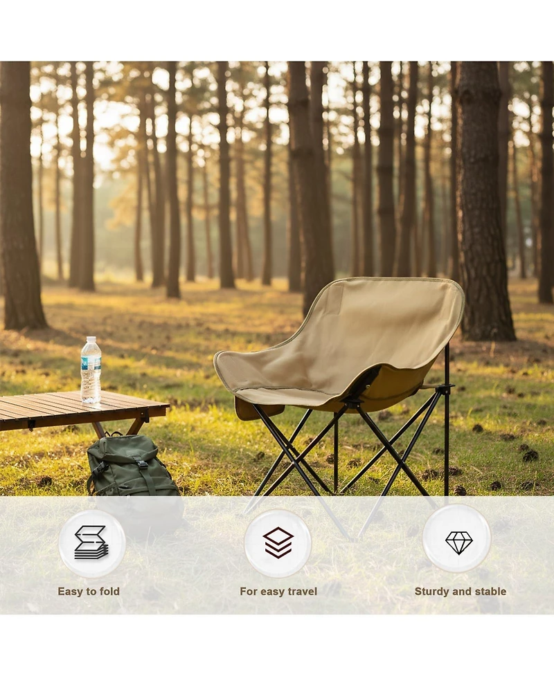 Gnuadz Ultra Lightweight Folding Camping Chair Portable Outdoor Hiking Beach Picnic