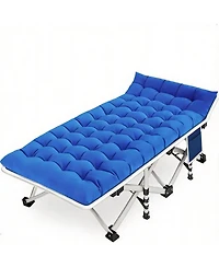 Gnuadz Camping Cot Folding Bed Heavy Duty with Pad Carry Bag Outdoor Recreation Gear