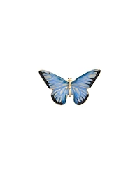 Fable England Enamel Blue Butterfly Brooch