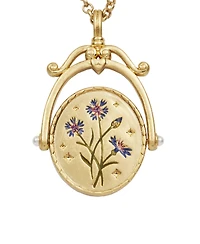 Fable England C Initial Cornflower Gold Spinner Chain Necklace