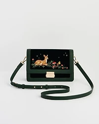 Fable England Fawn Embroidered Crossbody Bag