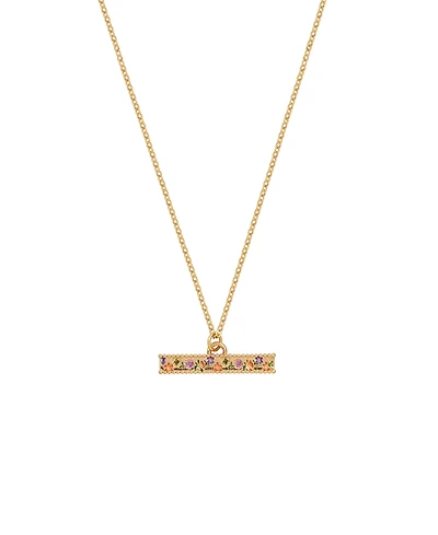 Fable England Folksy Floral T-Bar Chain Necklace