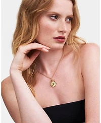 Fable England A Initial Anemone Gold Spinner Chain Necklace