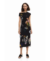 Desigual Women's Midi collage dress