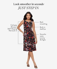 Body by Miraclesuit Women's Botanical Floral Scoop Neck Midi Dress