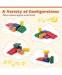 Mecale 6-Piece Foam Climbing Blocks Indoor Climb & Crawl Set, Rectangle Shapes