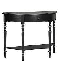 Streamdale Furniture Farmhouse Half Moon Console Table with Drawer And Shelf