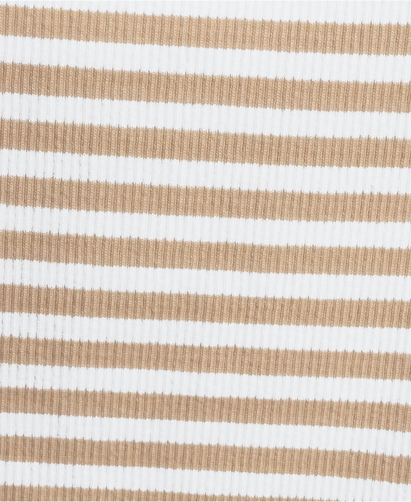 Lands' End Plus Short Sleeve Crew Neck Micro Rib Mini Tee