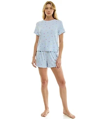 Sincerely Jules Women's Short-Sleeve T-Shirt and Pull-On Shorts, 2-Piece Set