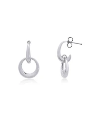 The Lovery Double Round Link Drop Earrings Sterling Silver