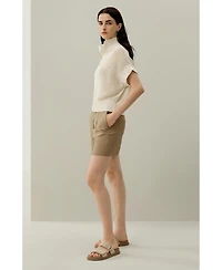 Lilysilk Women's Toscana Pointelle Knit Half-Zip Sweater