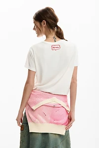 Desigual Women's Mickey and minnie Mouse heart t-shirt