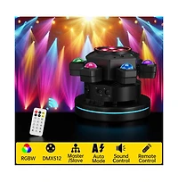 Artudatech 150W Rgbw Moving Head Light with Dmx Control Laser and Strobe.