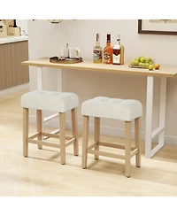 Gouun Upholstered Counter Height Bar Stools Set of