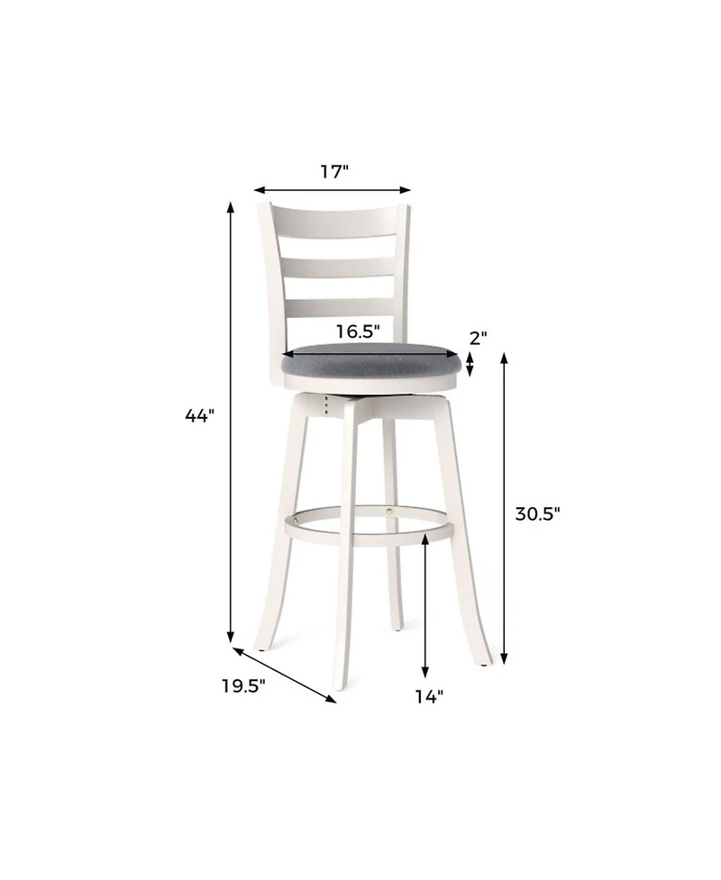 Gouun 30.5 in Swivel Counter Height Bar Stools Set of 2