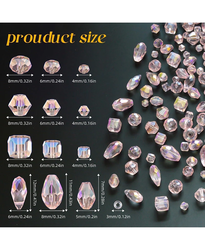 Gnuadz 1500 Crystal Glass Beads Diy Jewelry Making Kit Bracelet Necklace Earring Crafts 12 styles