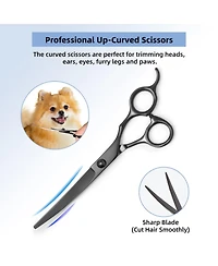 Aronkl Professional Dog Grooming Scissors Set with Nail Clippers Comb for Dogs Cats