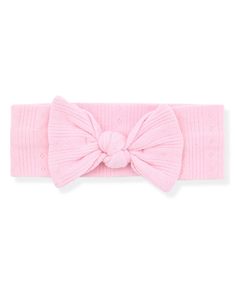 Max & Olivia Baby Girls' Zipper Footed Coverall and Bow Headband, 2-Piece Set