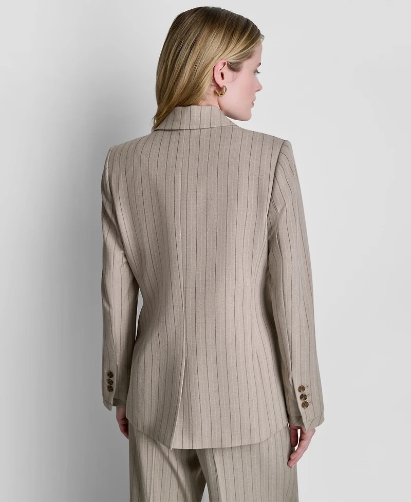 Dkny Women's Pinstripe Notch Collar Blazer