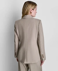 Dkny Women's Pinstripe Notch Collar Blazer