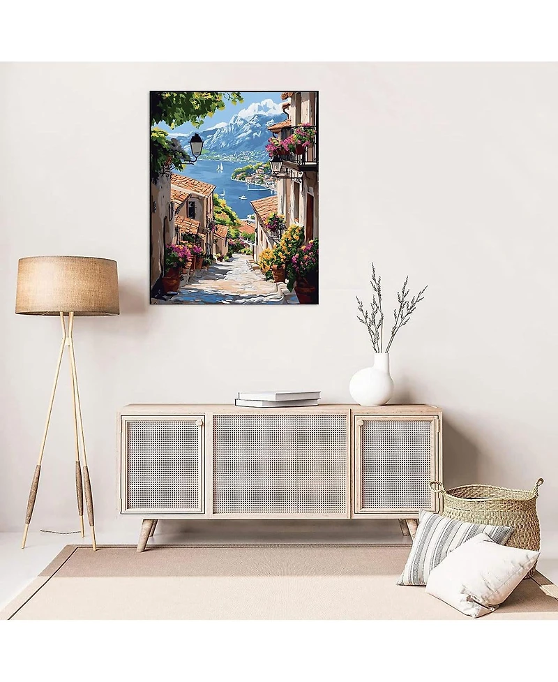 Gnuadz 11CT Landscape Stamped Cross Stitch Kit Seaside Scenery Needlepoint Embroidery Pattern