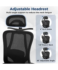 Slickblue Ergonomic Office Chair 3D Headrest Reclining Backrest