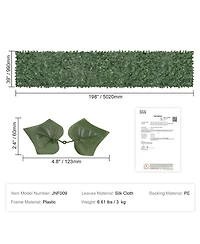 Sugift Ivy Privacy Fence, 39 x 198 Wall, Faux Hedges for Garden Use