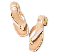 Dv Dolce Vita Women's Nuala Whipstitch Embellished Thong Slip-On Dress Sandals