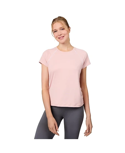 Free Country Women's Microtech Chill B Cool Shirred Crew Top