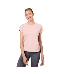 Free Country Women's Microtech Chill B Cool Shirred Crew Top