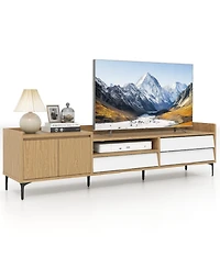 Gouun 71 in Mid-Century Entertainment Center with Drawers and Storage Cabinet