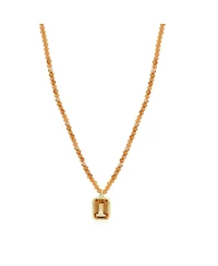 The Lovery Citrine Bead Bezel Necklace 14K Yellow Gold