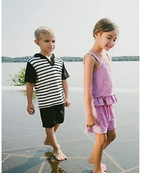 Deux par Deux Little Girls Terry Tank Top with Shorts Set