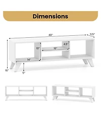 Gouun 48 in Modern Tv Console with 4 Open Storage Compartments