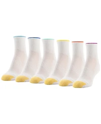 Gold Toe Women's Sport Half Cushion Quarter Socks, 6-Pack
