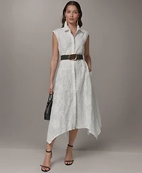 Donna Karan New York Petite Sleeveless Embroidered Midi Dress