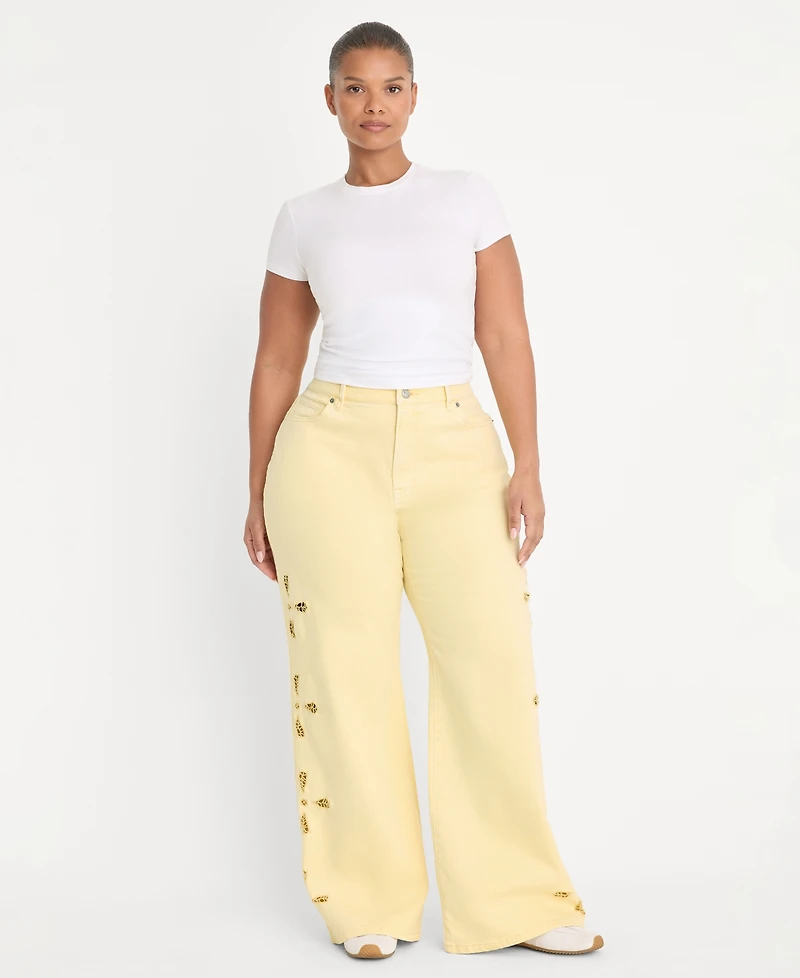 Good American Women's Wide-Leg Jeans