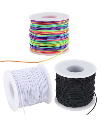 Gnuadz 495 Feet Stretchy String Elastic Cord for Bracelets Necklaces Beading Crafts 3 Rolls